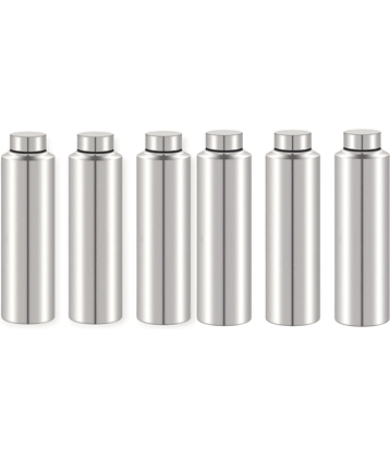ATROCK Fridge Water Bottle 1 Litre | Single Wall Bottle Silver Stainless Steel Water Bottle 1000 mL ( Set of 1 )