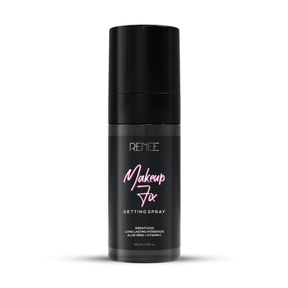 RENEE Makeup Fixer Setting Spray 60ml| Infused With Aloe Vera & Niacinamide| Prevents Cracks, Minimizes Pores & Fine Lines| Long Lasting & Weightless Formula RENEE Makeup Fixer Setting Spray 60ml| Infused With Aloe Vera & Niacinamide| Prevents Cracks, Mi