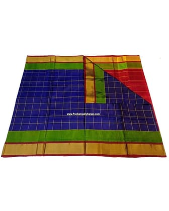 UPPADA PATU CHECKS BLUE COLOR SAREE