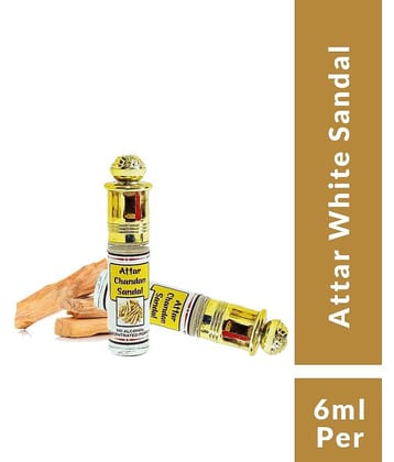 INDRA SUGANDH BHANDAR Attar White Sandal|Chandan 6ml Rollon Pack
