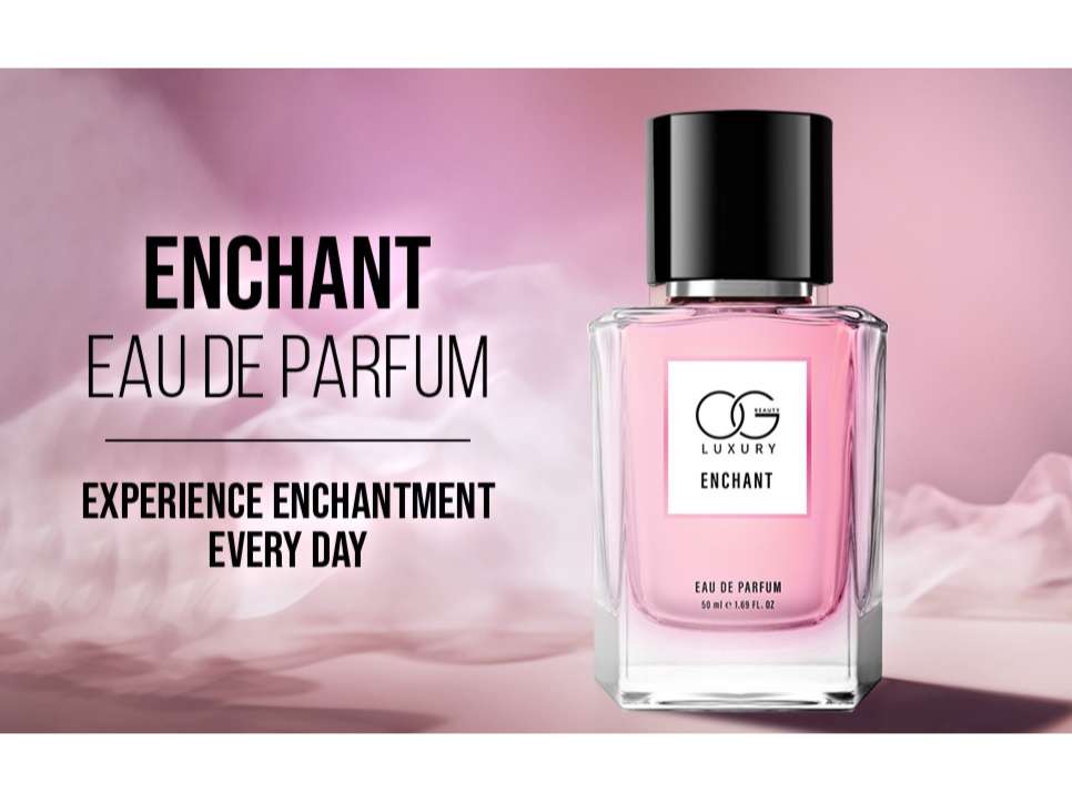 OG BEAUTY LUXURY Enchant Eau De Parfum, Sophisticated Women's Fragrance, Pineapple, Lily, Black Currant, Melon, Lotus, Rose, Jasmine, Long-Lasting Perfume - 50ml
