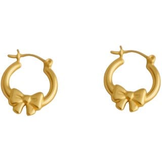 kimti 18K Gold Plated Bold Hoops Anti Tarnish Earring