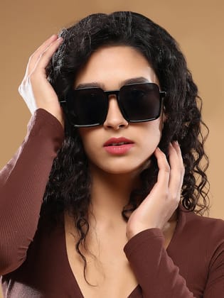 The Everyday Oversized Sunglass - Onyx Black-Sunglass