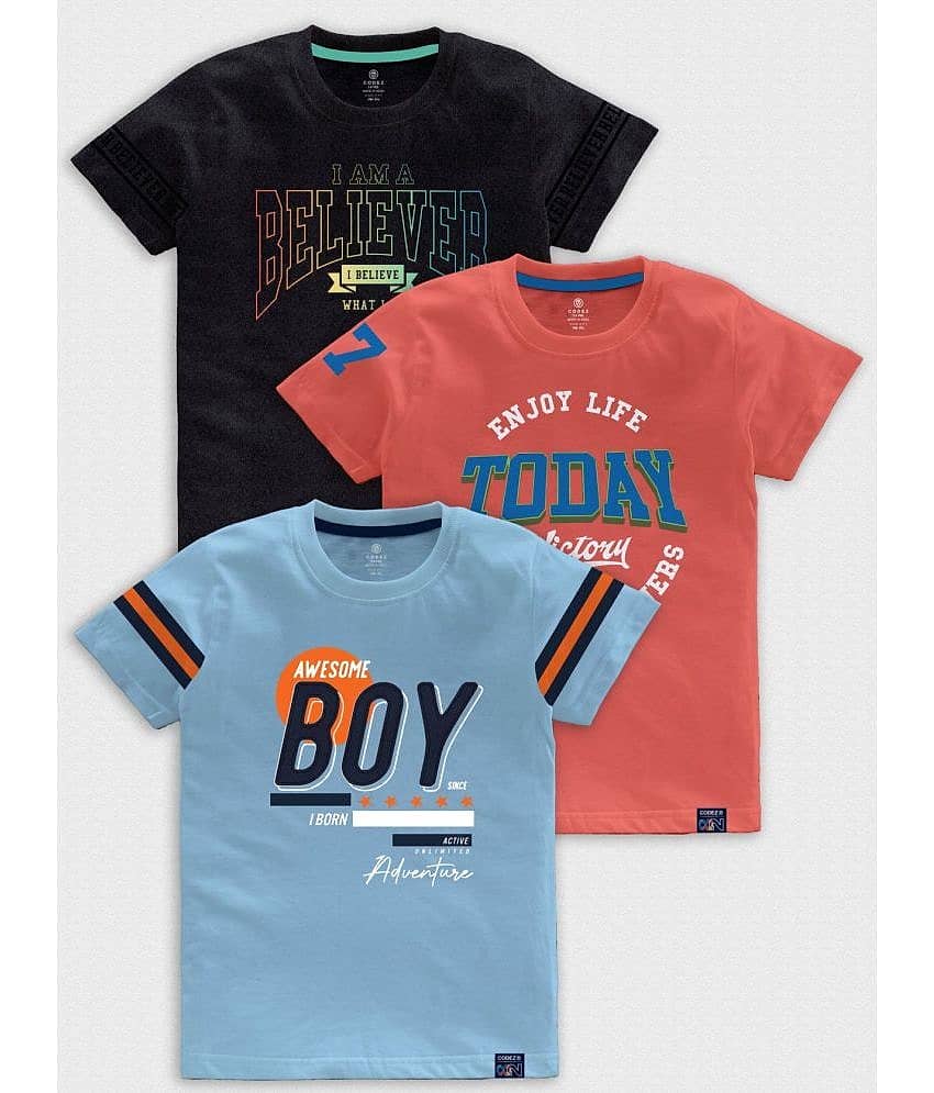 CODEZ Pack of 1 Boys Cotton Blend T-Shirt ( Multicolor )