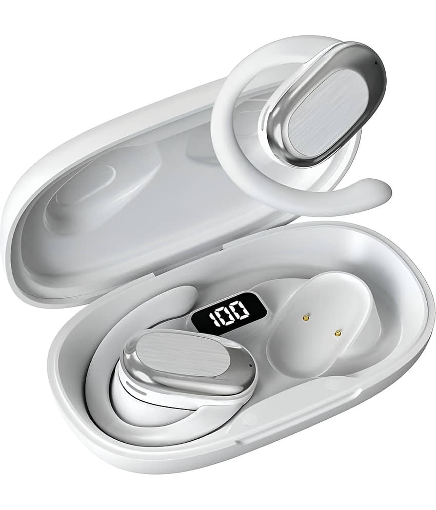 VERONIC S300 OWS Open Ear Wireless Earbuds with Display, ENC Mic for Crystal-Clear Calls, 60hr Playtime with Type-C Fast Charging, BT5.4 Gaming Bluetooth Earphones, Touch Control Sports Headphone.