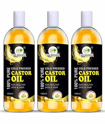 GULBADAN Hair Growth Castor Oil 300 ml ( Pack of 3 )