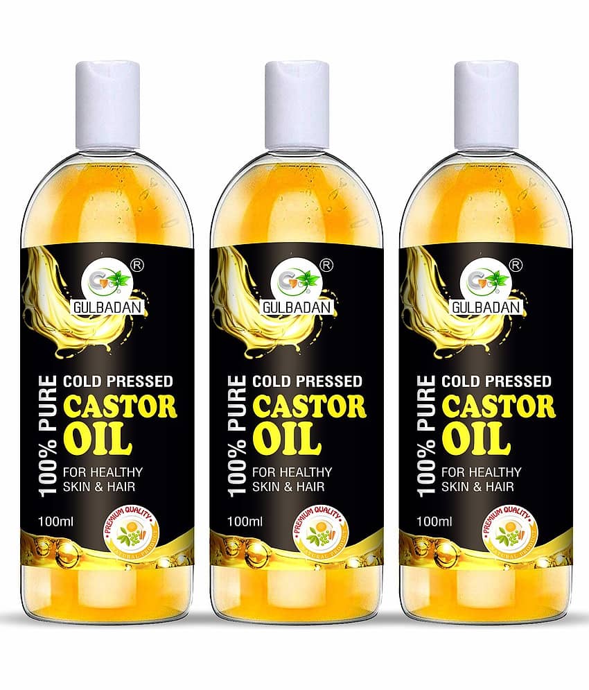 GULBADAN Hair Growth Castor Oil 300 ml ( Pack of 3 )