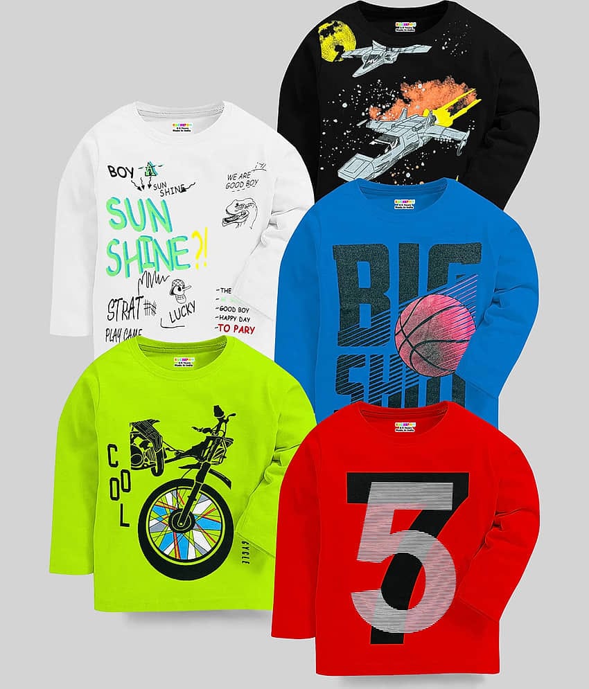 Kuchipoo Pack of 3 Boys Cotton Blend T-Shirt ( Multicolor )