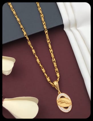 Sparklex Gold Plated Mens Chain Pendant
