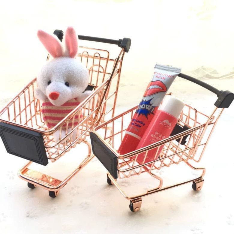 Golden Mini Cart Trolley (1pc)