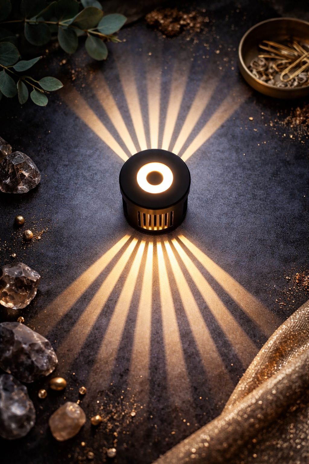 SPARKWORLD Modern Round LED Wall Light | Up & Down Decorative Wall Lamp | Warm White Light | Black Finish | Indoor Wall Light for Living Room & Bedroom