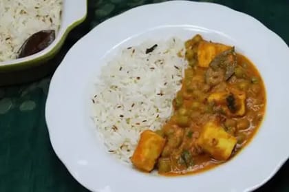Matar Paneer Chawal