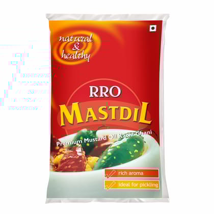 RRO Mastdil Premium Mustard Oil 1 Ltr Pouch