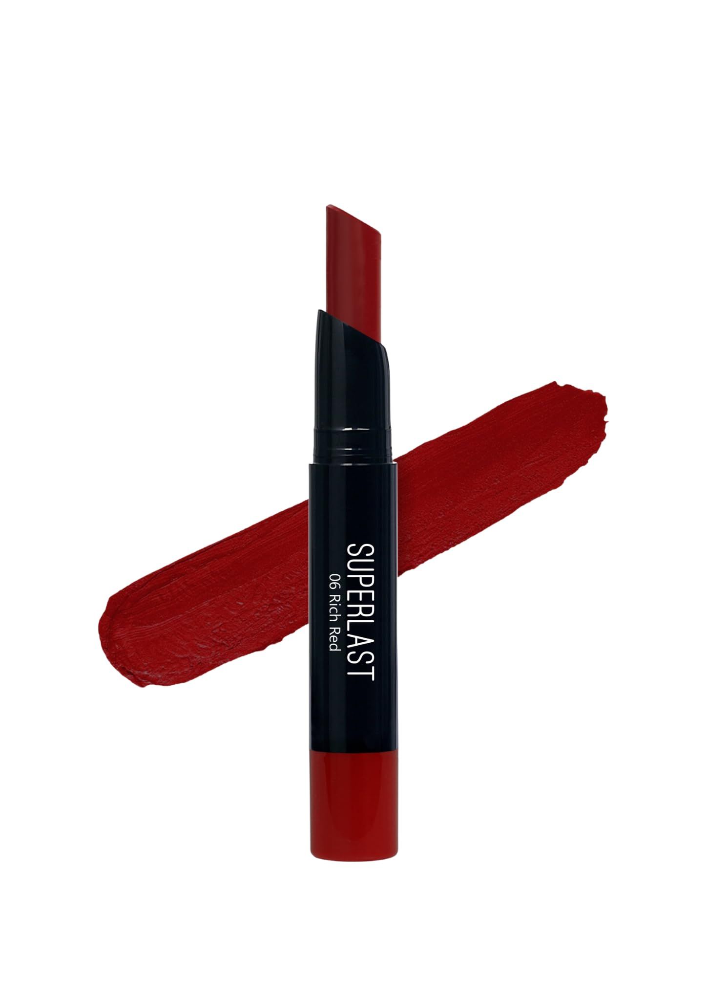 ME-ON Superlast Lipstick Matte Finish (Shade 06 - Rich Red) ME-ON Superlast Lipstick Matte Finish (Shade 06 - Rich Red) - Shade 06 / 2 g (Pack of 1)