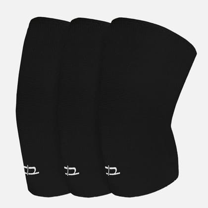 Bamboo Compression Knee Cap - Pack of 3-Black | Black | Black / Small
