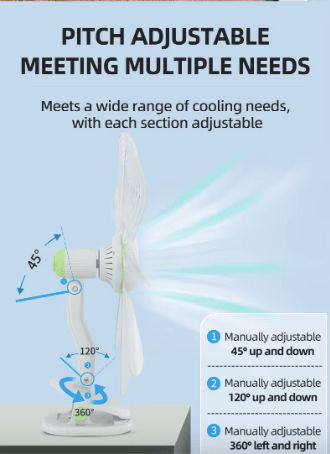 3-in-1 Detachable Clip-On Table Fan