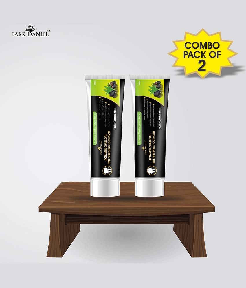 Park Daniel  Activated Charcoal Teeth Whitening - Toothpaste 200 gm Pack of 2