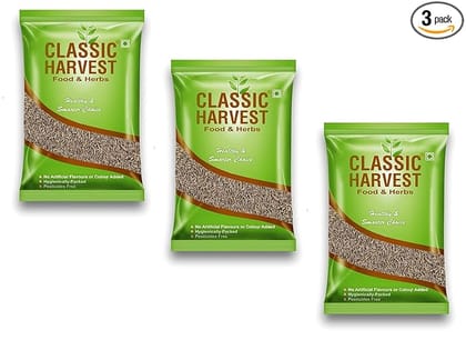Classic Harvest Jeera/ Cumin Seeds 1200g ( Pack Of 3, 400g Each )