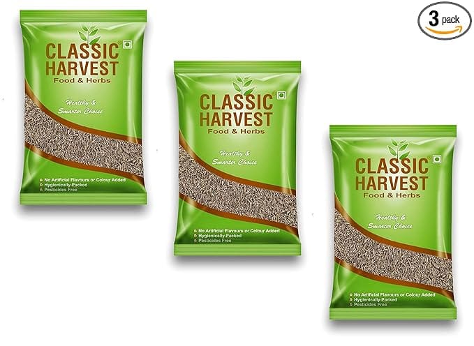 Classic Harvest Jeera/ Cumin Seeds 1200g ( Pack Of 3, 400g Each )