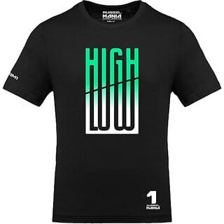 Fastbend Mens Black Printed Cotton Blend Round Neck T-Shirt