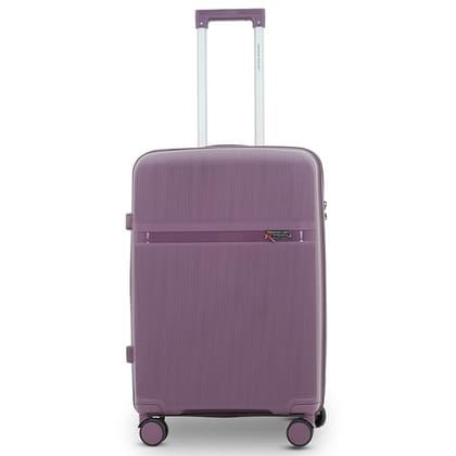 AMERICAN TRAVELLER Touris Fly Luggage Trolley Bag | Suitcase for Travel | Lightweight | Durable Polypropylene Hard Shell | 360 Spinner Wheels | TSA-Type Lock (28, Purple)