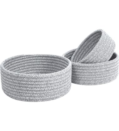 Generic Cotton 8x3 Inch Kidi Round 3 Set Bedside Organizer With Out Lid (Gray)-PID66371 Generic Cotton 8x3 Inch Kidi Round 3 Set Bedside Organizer With Out Lid (Gray)-PID66371