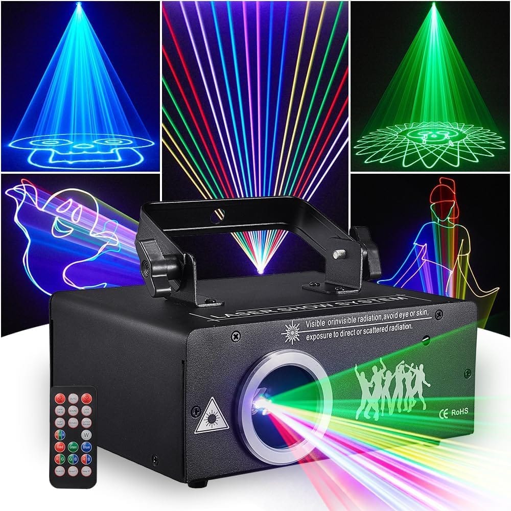 SPARKWORLD Animation Laser DJ Light Multicolor Stage Projector Light for Party, Wedding & Event Decoration | Colour: RGB Animation A003 - Electricals | Buy online on ZillyBuy