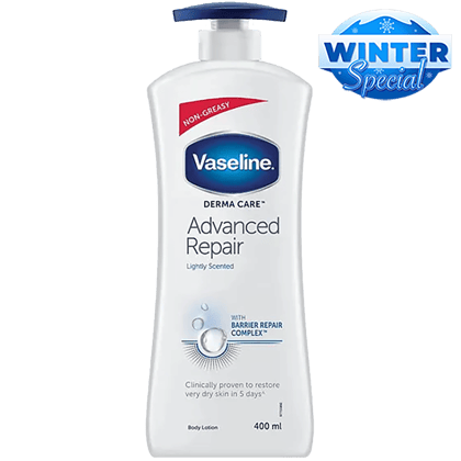 Vaseline Derma Care Advanced Repair Lightly Scented Body Lotion - Dry Skin, With Barrier Repair Complex, 400 Ml Vaseline Derma Care Advanced Repair Lightly Scented Body Lotion - Dry Skin, With Barrier Repair Complex, 400 Ml