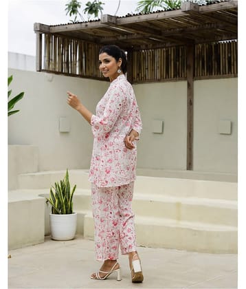 Label Flavia Women Printed Top With Trousers Co-Ord Set ( Multicolor )