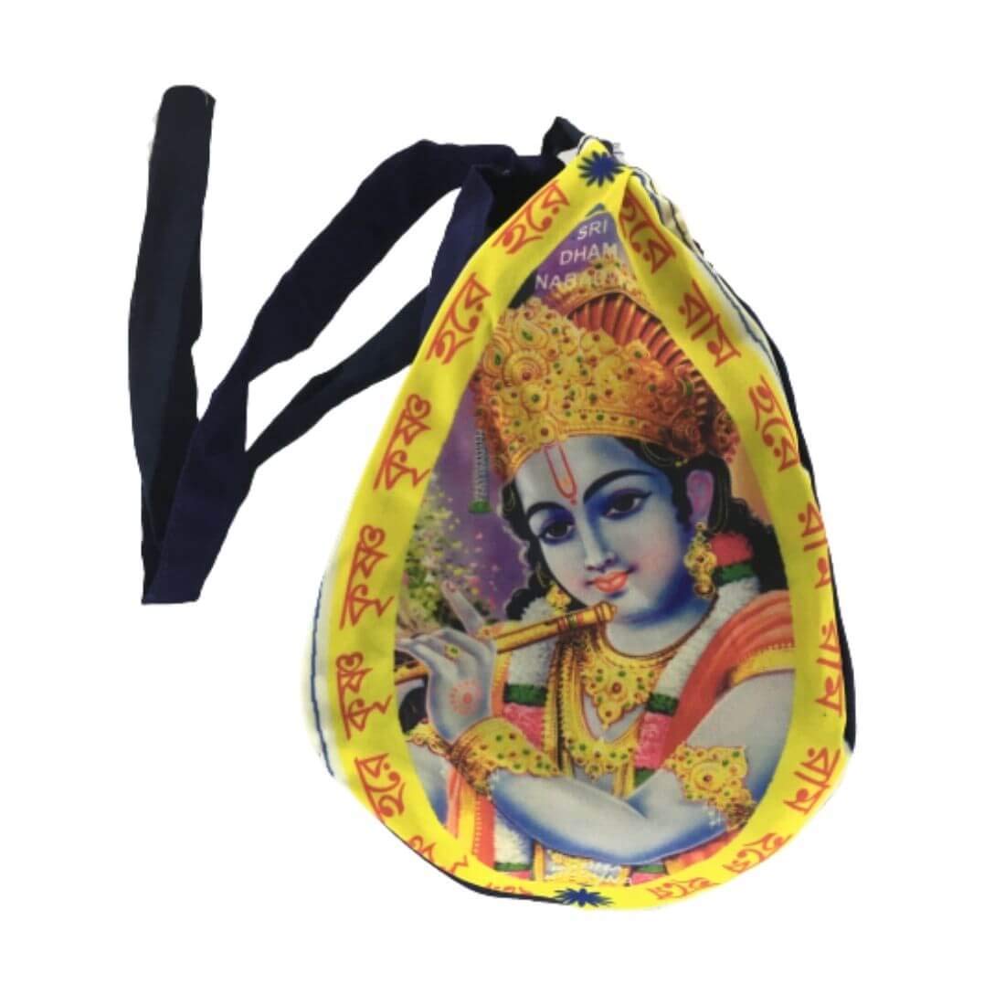 MAYAPURI Lord Krishna Printed Mala Japa Bag/Chanting Bag/Japa Bag with Zip Pocket (Pack of 1)