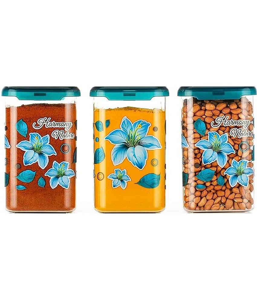 Analog kitchenware - Polyproplene Sea Green Food Container ( Set of 3 - 1100 )