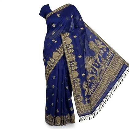 Tussar Cotton Sambalpuri Handmade Saree 1