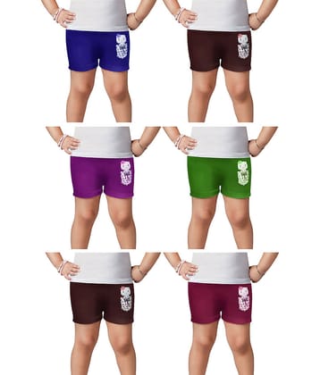 Dixcy Slimz - Multi Cotton Girls Bloomers ( Pack of 6 )