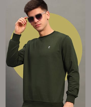 THE CASUALS Cotton Blend Round Neck Men's Sweatshirt - Green ( Pack of 1 )