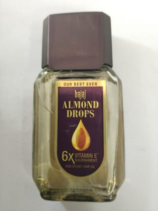 Bajaj Almond Drops 6x vitamin e Nourishment Non sticky hair oil 