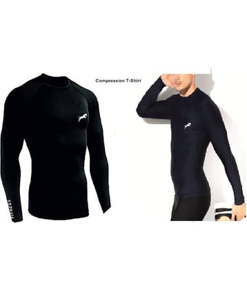 Just Rider Unisex 100% Polyester Compression T-Shirt, Top Full Sleeve Plain Athletic Fit Multi Sports Cycling, Cricket, Football, Badminton, Gym, Fitness & Other Outdoor Inner Wear