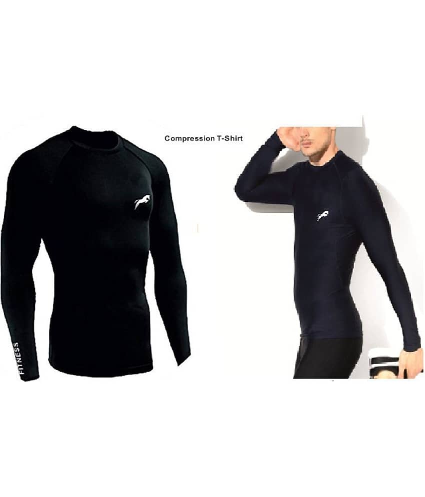 Just Rider Unisex 100% Polyester Compression T-Shirt, Top Full Sleeve Plain Athletic Fit Multi Sports Cycling, Cricket, Football, Badminton, Gym, Fitness & Other Outdoor Inner Wear