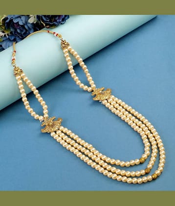 pearl beads Dulha groom sherwani Necklace/Moti Mala for Men for wedding | Exquisite Groom Mala | Perfect for Grooms