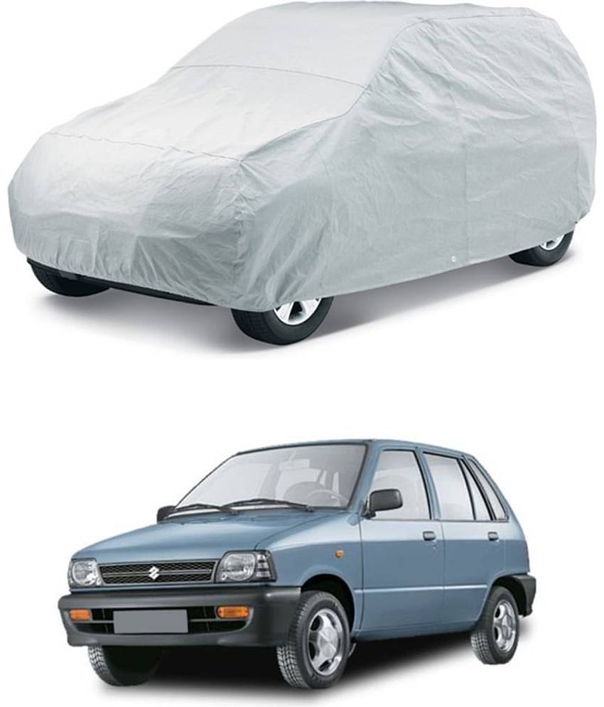 AUTORETAIL PREMIUM FABRIC SILVER CAR BODY COVER FOR –MARUTI-800