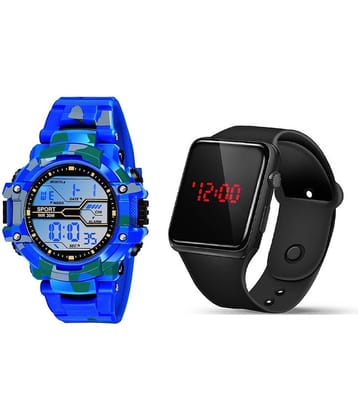 Cosmic - Blue PU Digital Men's Watch