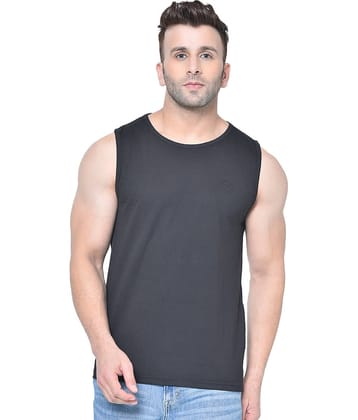 Chkokko Pack of 1 Cotton Gym Vest For Men ( Dark Green )