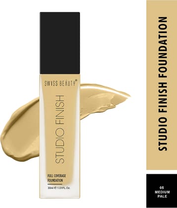 Swiss Beauty  Studio Finish Full Coverage  Liquid Foundation Nude 30 g