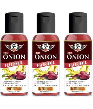 7 FOX RED ONION OIL For Anti Hair Fall & Hair Growth- 180 mL Pack of 3