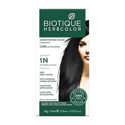 Biotique Herbcolor 1N Natural Black 50g + 110ml