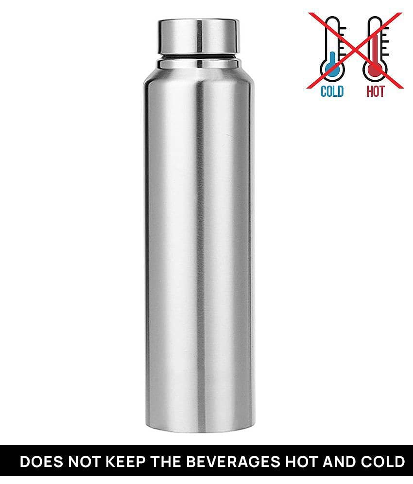 Dynore - Fridge Bottle 500 ml Silver Fridge Water Bottle 500 mL ( Set of 1 )