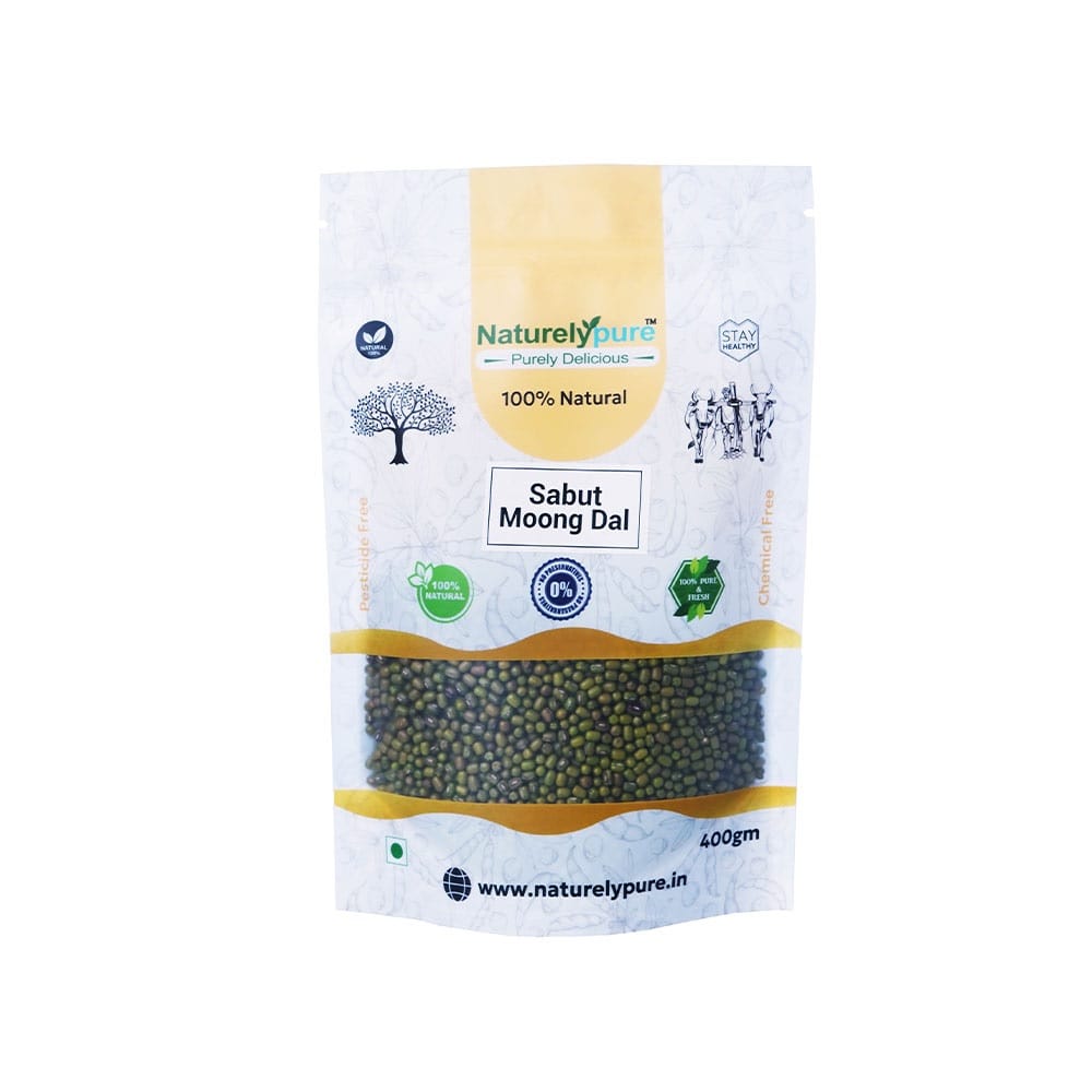 NATURELYPURE SABUT MOONG DAL 400 GM