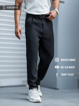 Korean Black Belted Trouser-S