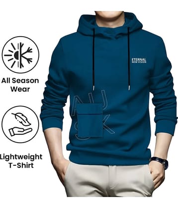 AUSK Hooded T-Shirt for Men - Cotton Blend ( White, Pack of 1 )