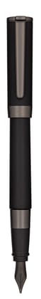 Aurora TU Resin Black with Ruthenium Trims Fountain Pen-EF