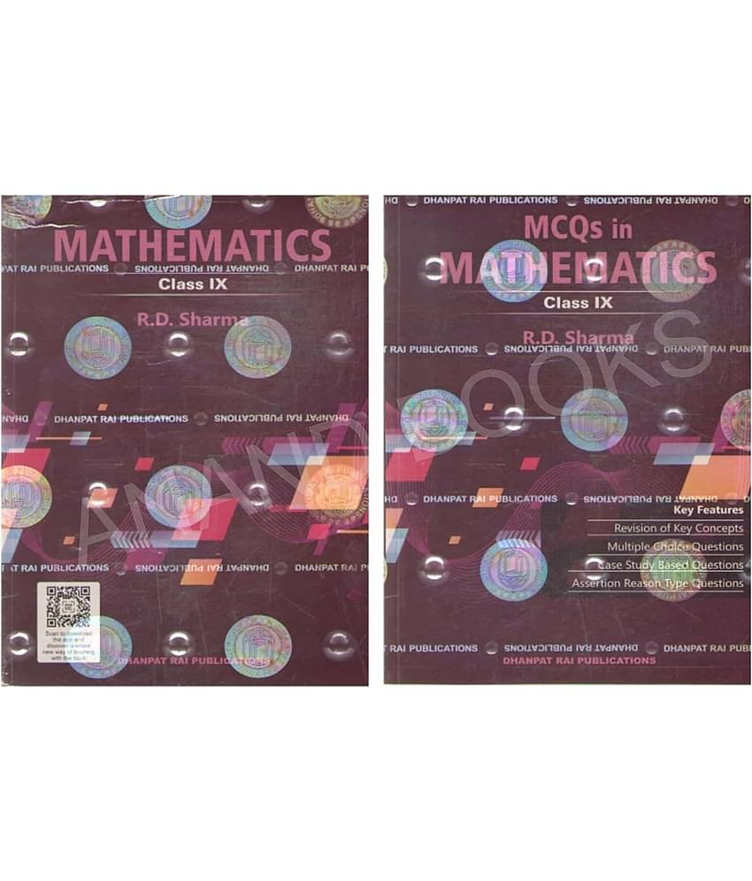 Mathematics for Class 9 - CBSE - by R.D. Sharma with MCQ in Mathematics - CBSE Examination 2024-2025